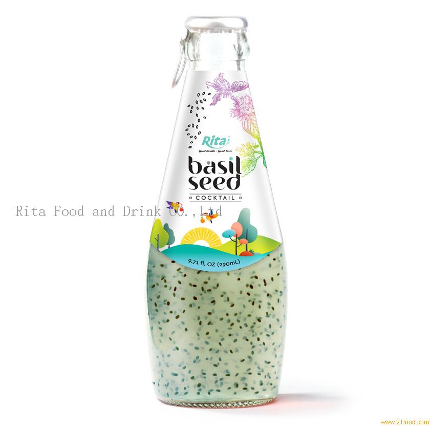 Basil seed 290ml Glass Bottle cocktail drink from RITA beverage