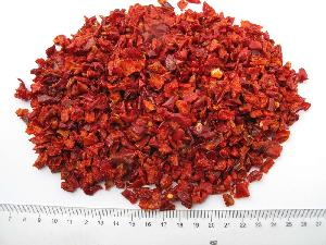 Air dried dehydrated red bell pepper flakes granules