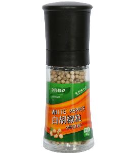 white pepper with grinding bottle ceramics core