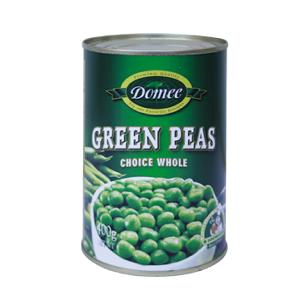 Canned green peas in brine