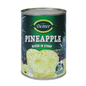 Canned pineapple sliced