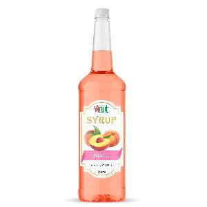 750ml Bottle VINUT Syrup Peach juice Vietnam Company Distribution Fruit Syrup Fresh Liquid Peach