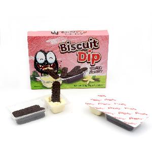 Biscuit dip vanilla flavor chocolate biscuit with jam