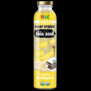 300ml Glass Bottle VINUT Chia seed drink with Tropical Banana Manufacturer Directory Super Food