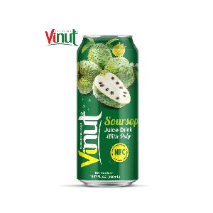 490ml can VINUT Soursop juice drink with pulp 16.57 Fl Oz Soursop juice with Sacs
