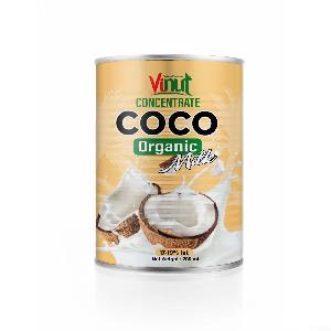 200ml Can Organic Coconut Milk for cooking 17-19% Fat UHT Gluten Free and Vegan Product with Halal