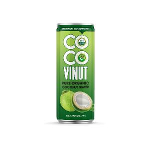 355ml can VINUT Pure Organic coconut water Non GMO Vietnam Suppliers Directory USDA Organic