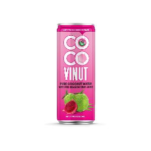 355ml can VINUT Pure coconut water with Red Dragon fruit juice Vietnam Suppliers Directory