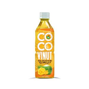 500ml VINUT Natural Pure Coconut water with Mango OEM Wholesale Price Beverage Manufacturer Non GMO
