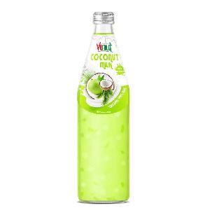 490ml Glass Bottle VINUT Coconut milk drink with Nata De Coco Suppliers Manufacturers vegan milk