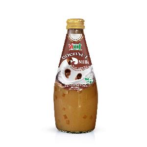 290ml Glass Bottle VINUT Coconut Milk Chocolate 9.8 Fl oz Nata De Coco distributor own brand