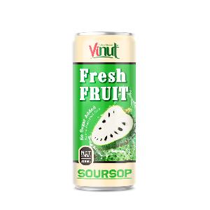 320ml VINUT Fresh Soursop Juice No Sugar Added Made In Vietnam Products High Quality Good For Health