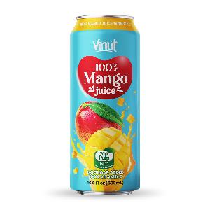 500ml Can VINUT 100% Fresh Mango juice Drink with Pulp Manufacturer Directory No Sugar Added