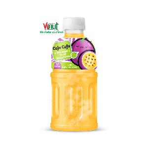 10.8 Fl Oz Cojo Cojo Passion Fruit juice drink with 25% Nata de coco Vietnam Suppliers Manufacturers