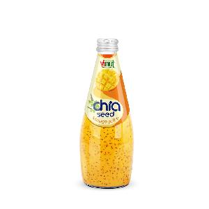 Best Price 290ml Glass bottle VINUT Chia seed drink with Mango Juice Custom Private Label
