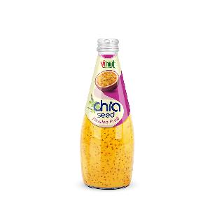 Best Price 290ml Glass bottle VINUT Chia seed drink with Passion Juice Custom Private