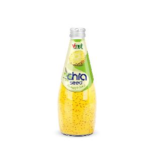 Best Price 290ml Glass bottle VINUT Chia seed drink with Pineapple Juice Custom Private Label