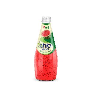 Best Price 290ml Glass bottle VINUT Chia seed drink with Watermelon Juice Custom Private Label