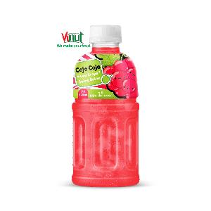 350ml VINUT Bottle Nata de coco drink with Red Grape Juice Manufacturers Bottle White Label Bottle p