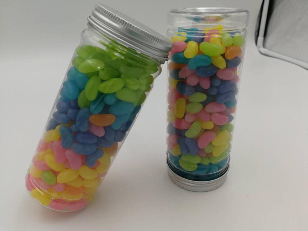 Rainbow jelly bean sweet candy in jar