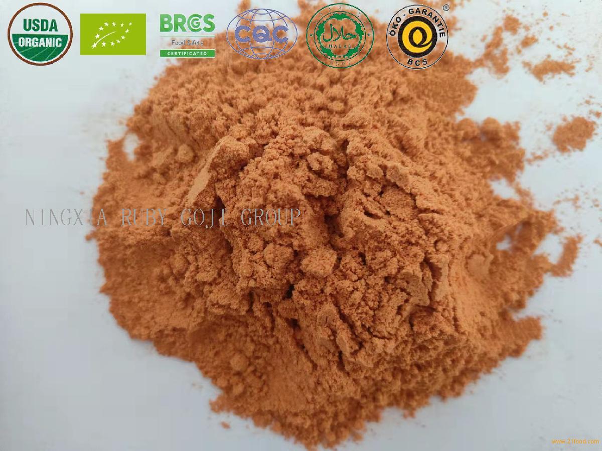 The EU/NOP Goji Powder from China with BRC/ Kosher/HACCP with 2022