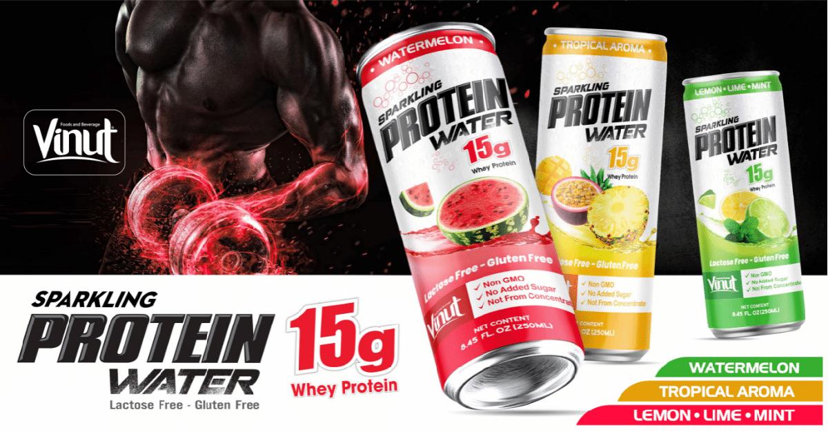 250ml can VINUT RTD Protein Whey Watermelon Gluten Free Lactose Free Manufacturing Protein Shakes