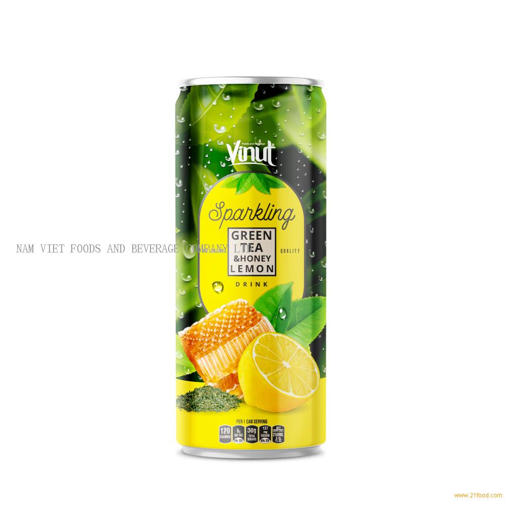 Weight Loss With 250ml Sparkling Drinks Green Tea and Honey Lemon