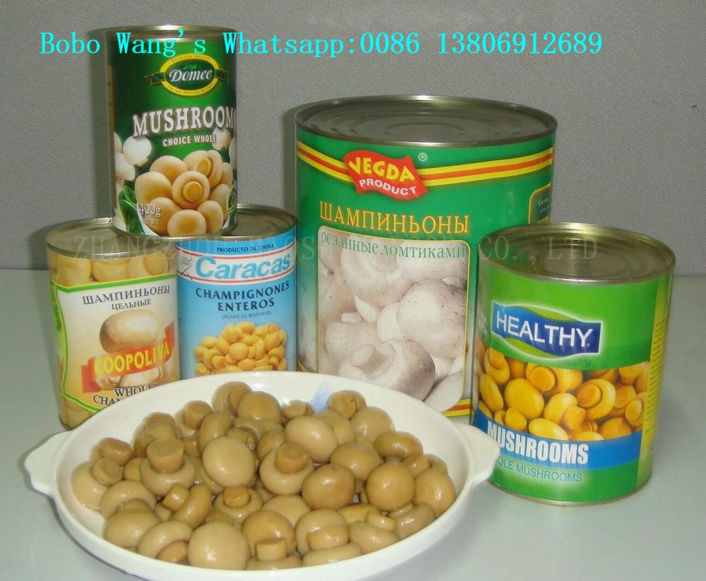 Canned Whole Mushrooms in Brine