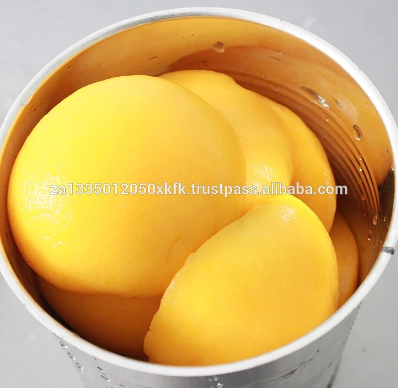 Canned yellow peach in syrup