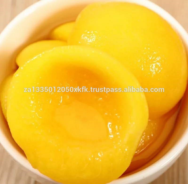 Canned yellow peach in syrup
