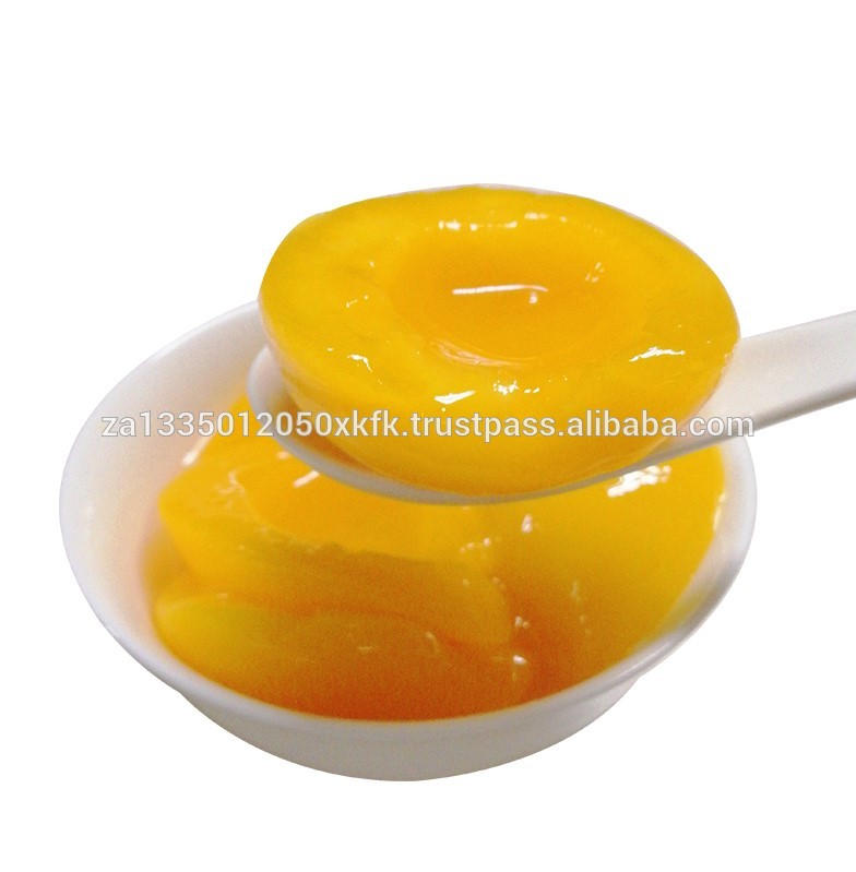 Canned yellow peach in syrup