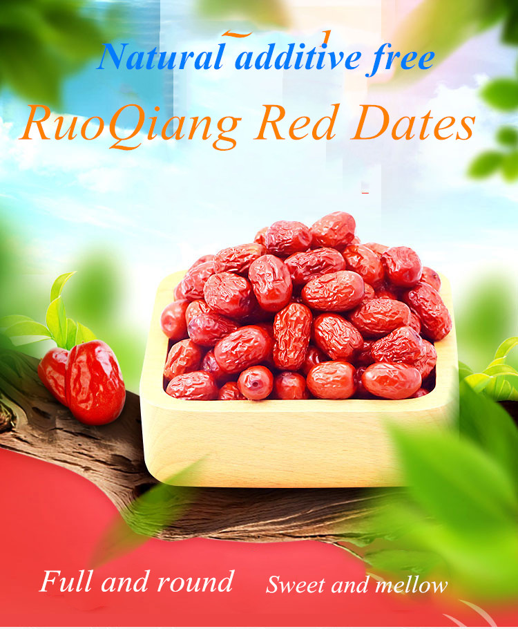 New Crop Ruoqiang Ajwa Dates Chinese Xinjiang Red Jujube Dried Dates