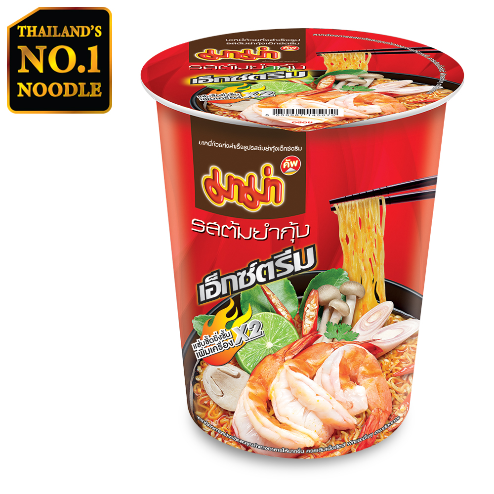 Mama Instant Cup Noodles Shrimp Tom Yum Flavor, 60g