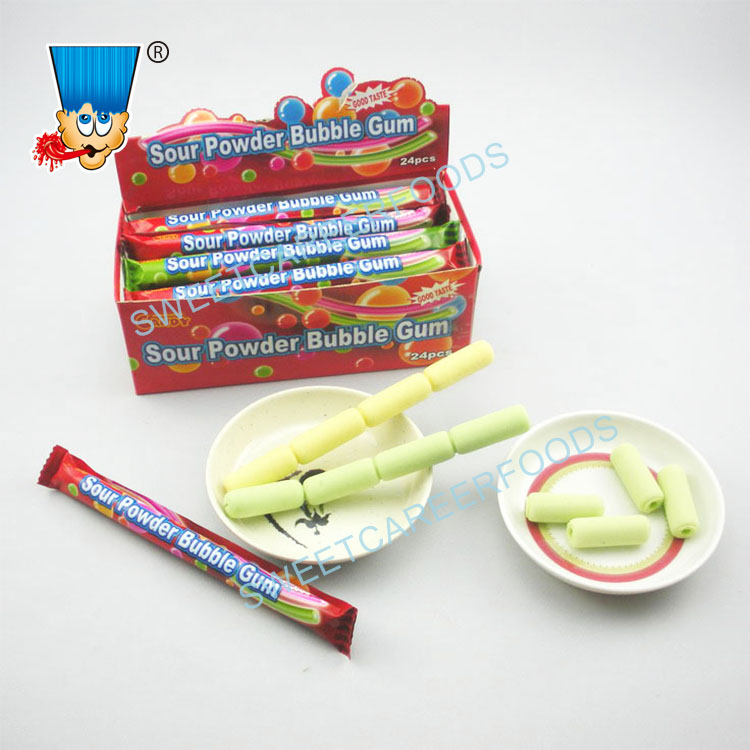 Bamboo Bubble Gum With Sour Powder