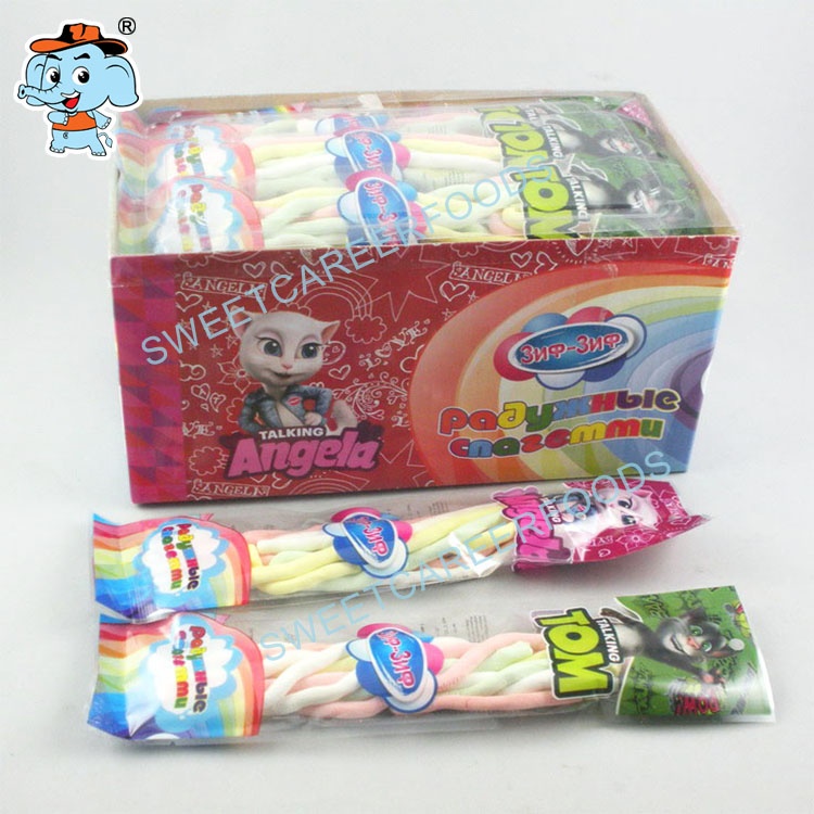 fruit flavor noodle marshmallow cotton candy,China price supplier - 21food