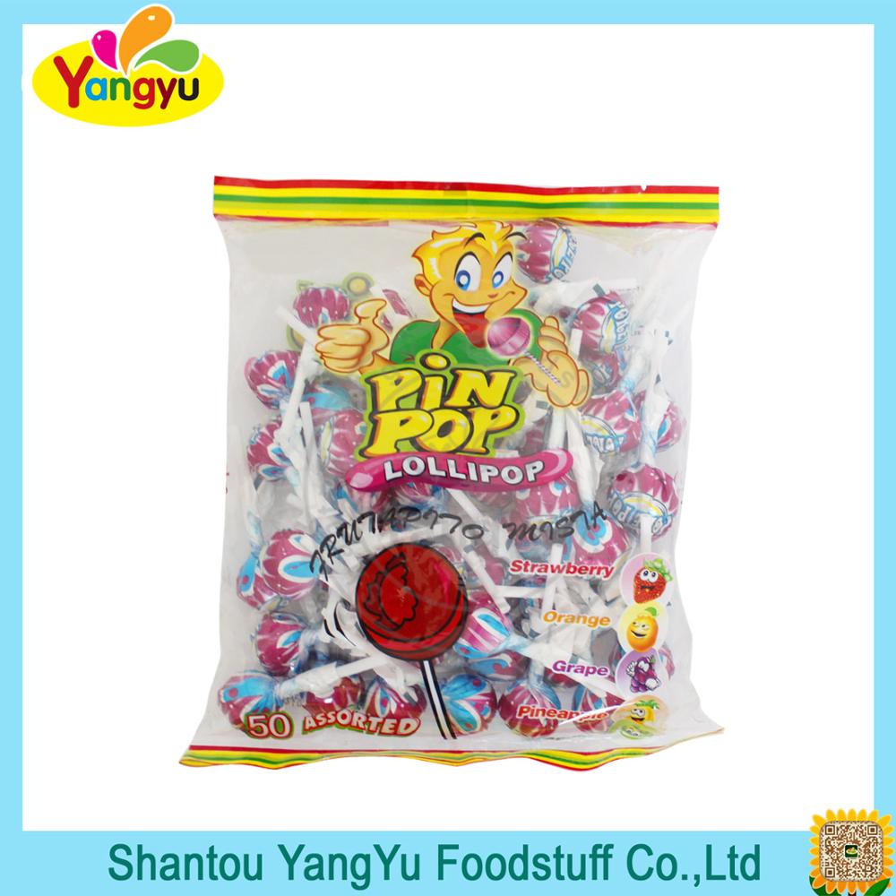 50pcs Assorted Flavor Pin Pon Lollipop,China price supplier - 21food