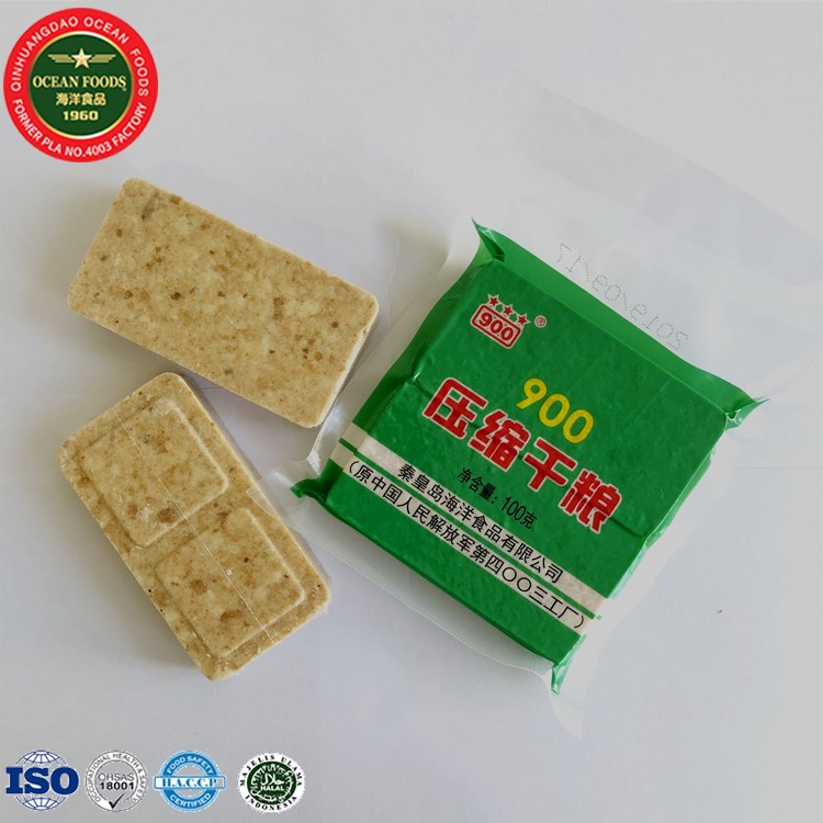 Lifesaving food compressed biscuits military ration