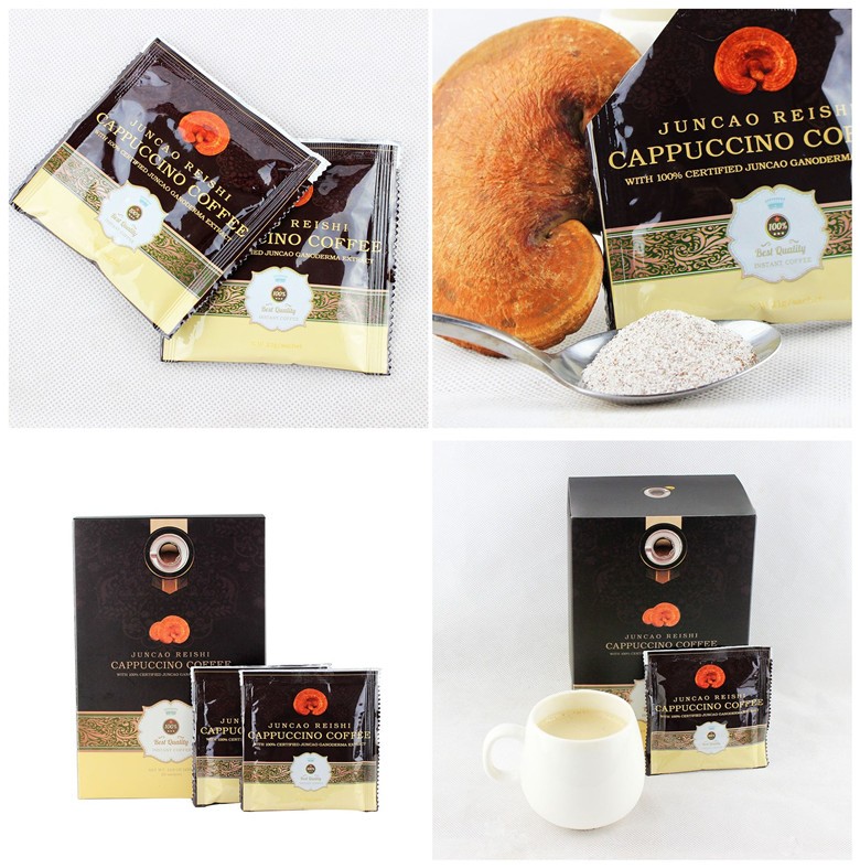 Wholesale Organic Ganoderma  Reishi Mushroom Extract Herbal Instant Coffee Powder