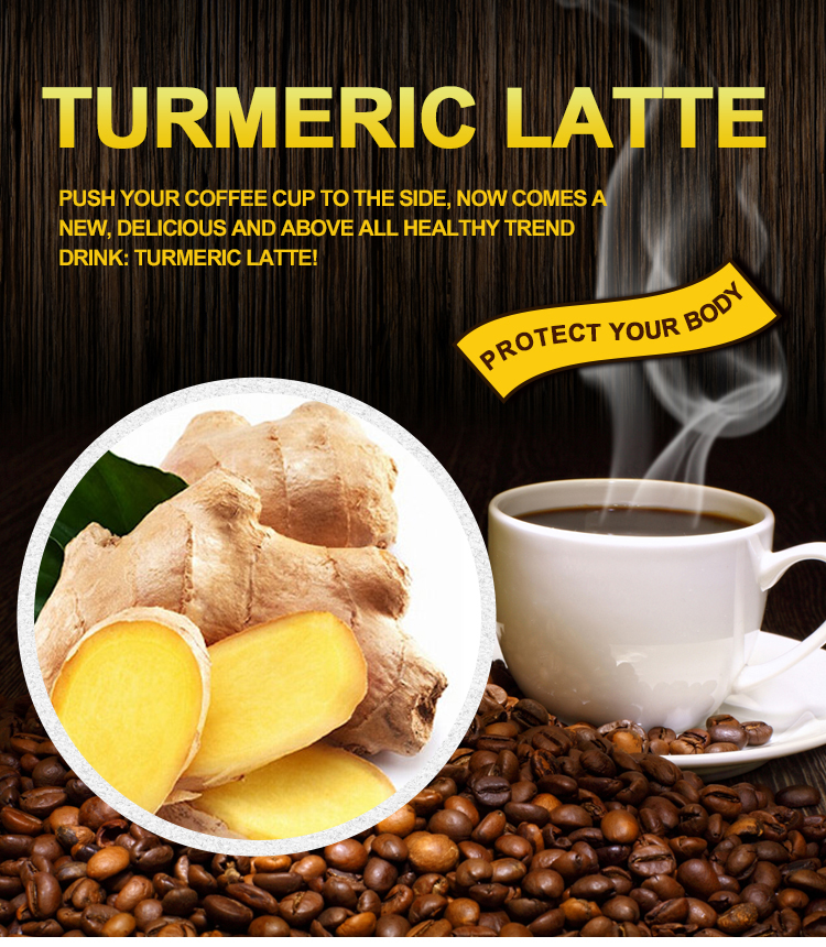 Private Label Pure Natural Curcumin Extract Golden Turmeric Latte Coffee Powder