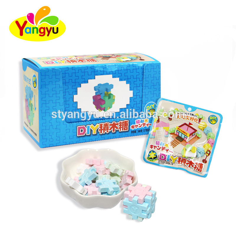 3D DIY Building Block Hard Boiled Sugar Sweets and Candy