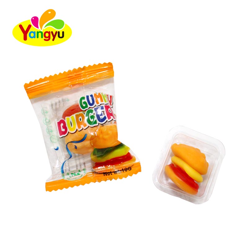 Yummy Gummy Burger Chewy Candy China price supplier 21food