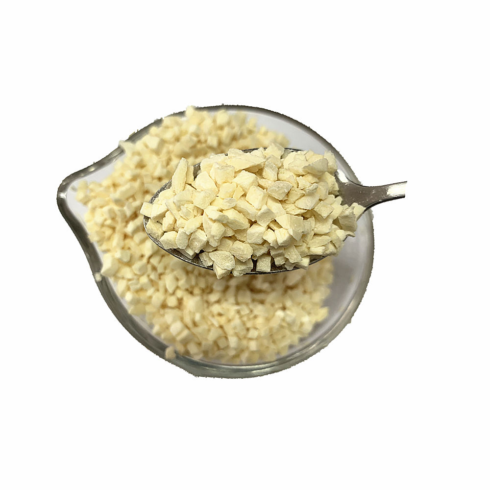 New Crop Dehydrated Vegetable 3X3X3mm Freeze Dried Garlic  Granules As A Food Additive