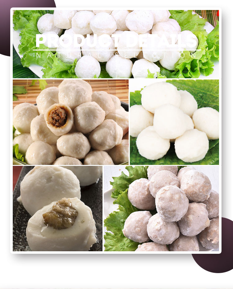 Wholesale Frozen Seafood Premium White Sandwich Fish Balls With Filling