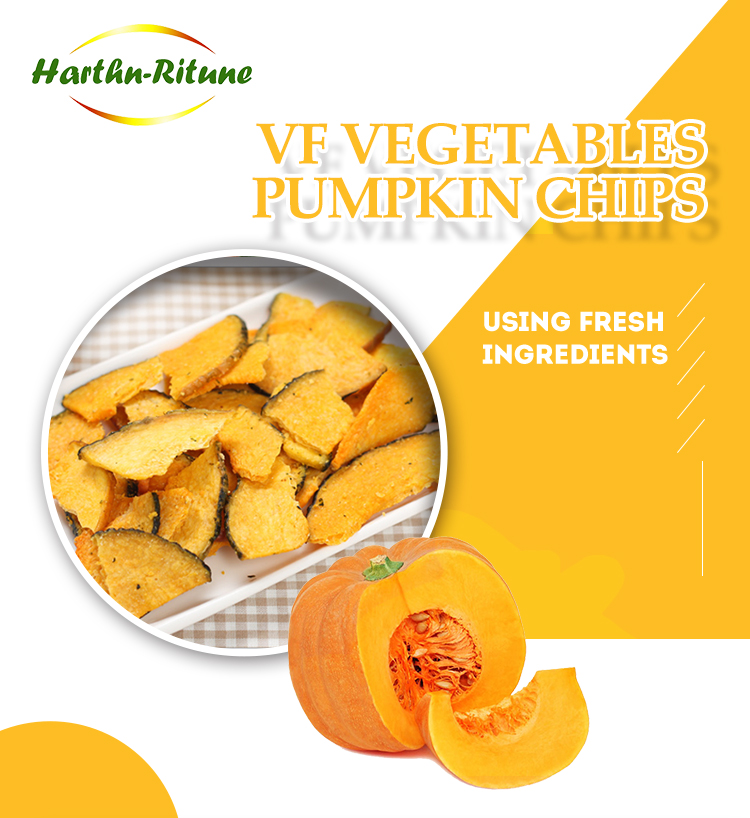 Snacks foods Vacuum fried Pumpkin chips VF chips dried chips