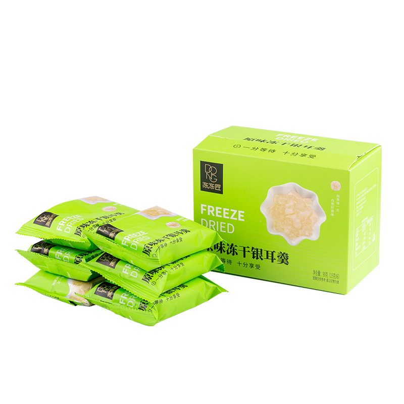 15g*6bags Instant Freeze dried tremella  white Cloud Mouse Ear Jelly mushroom white fungus herbal tea