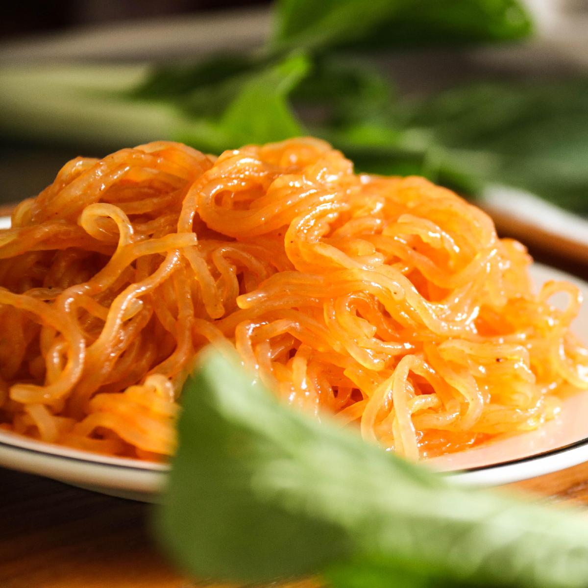 Low calories tomato falvor  instant konjac root noodle For Keep Fit