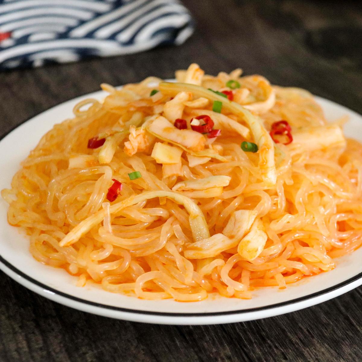 Low calories bamboo falvor  instant  konjac  noodles for Slimming food