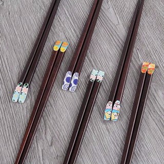 5 pairs Handmade Japanese Style Wooden Chopsticks Gift Set Box Kitchen Cutlery Portable Dinner