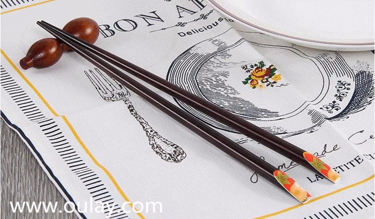 5 pairs Handmade Japanese Style Wooden Chopsticks Gift Set Box Kitchen Cutlery Portable Dinner
