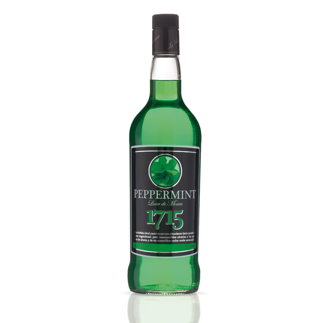 20% Alcohol Green Color Peppermint Liqueur Bottle Supply in Bulk